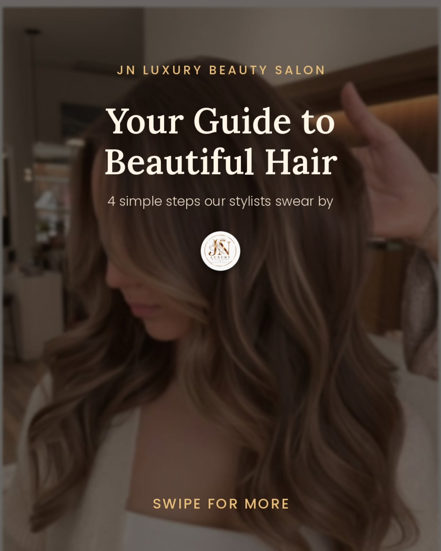 Hair care routine at the salon