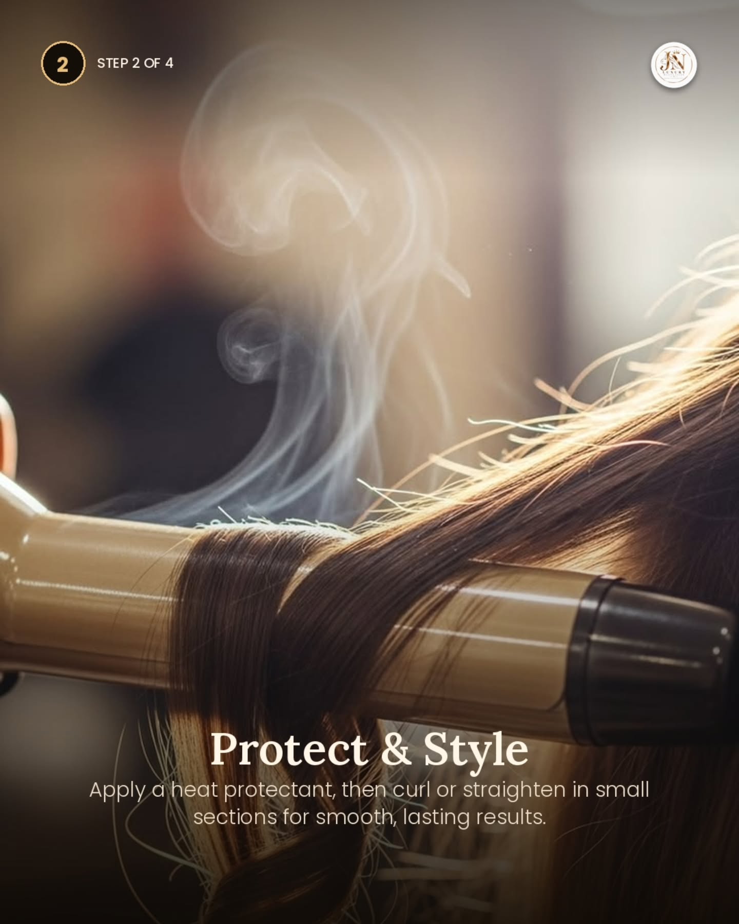 Hair care routine at the salon