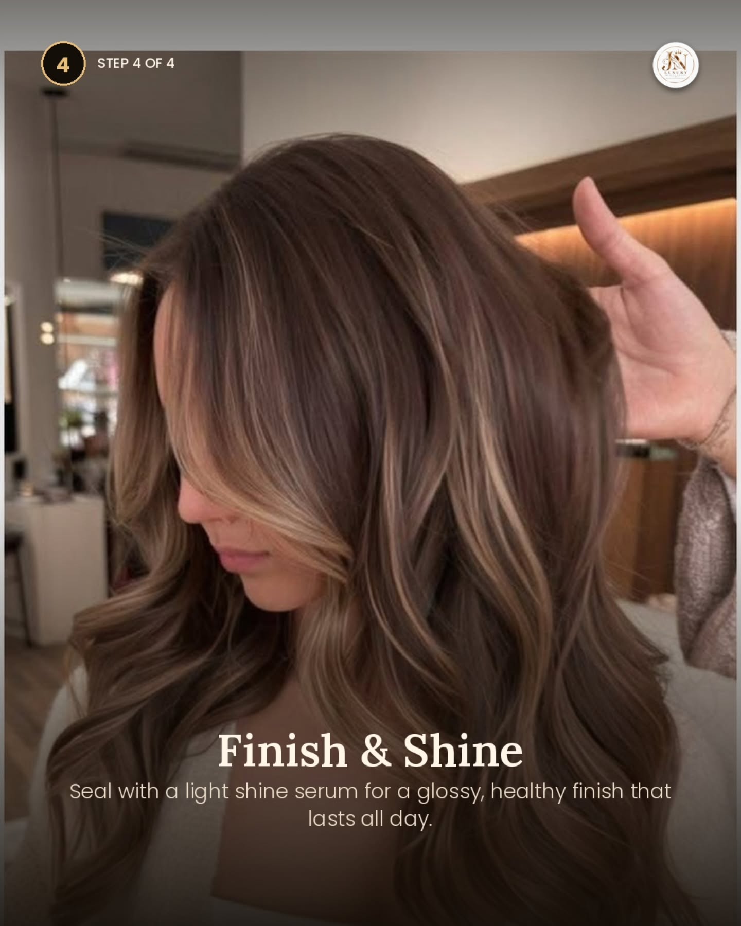 Hair care routine at the salon