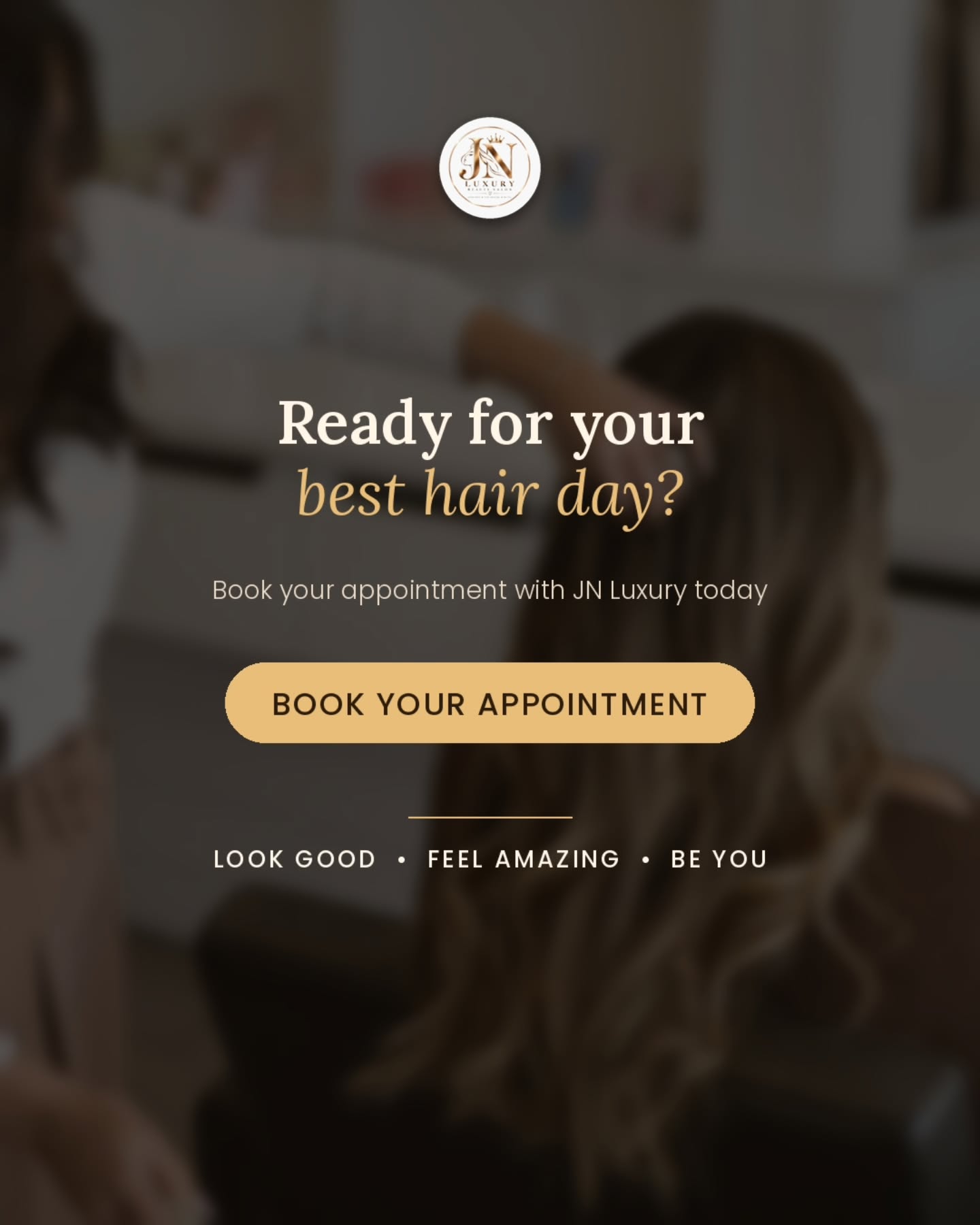 Hair care routine at the salon